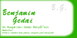 benjamin gedai business card